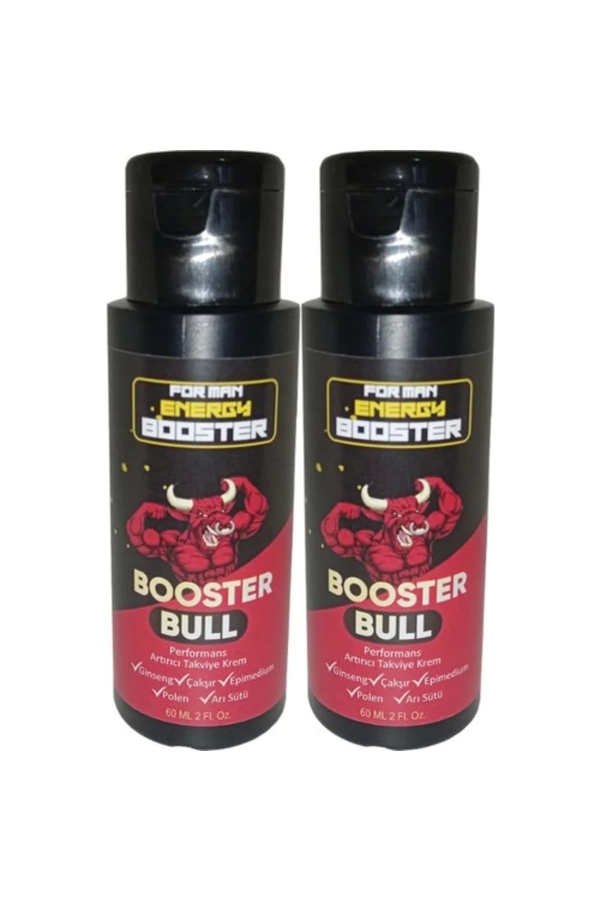 Booster Bull 2 Tane Erkeklere Özel Yüksek Hızlı Aktivasyon Kremi 60 ml - 2 Adet 60 ml
