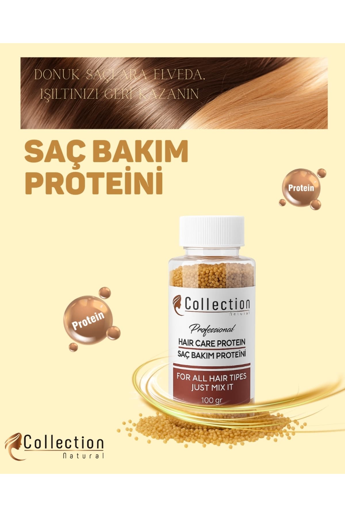 Saç Bakim Protein Tozu 100GR