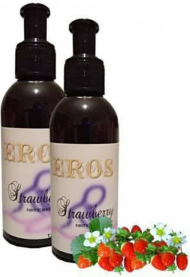 Eros Strawberry Massage Oil 120ML Çilek Kokulu Masaj Yağı 2 Adet