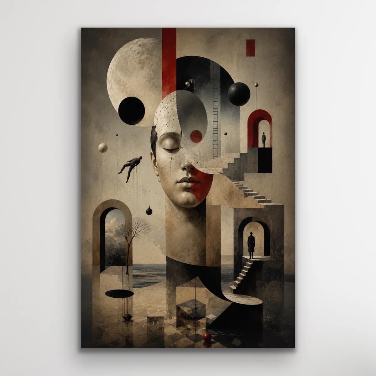 Karışık Rüyalar Soyut Kanvas Tablo 60X90 CM