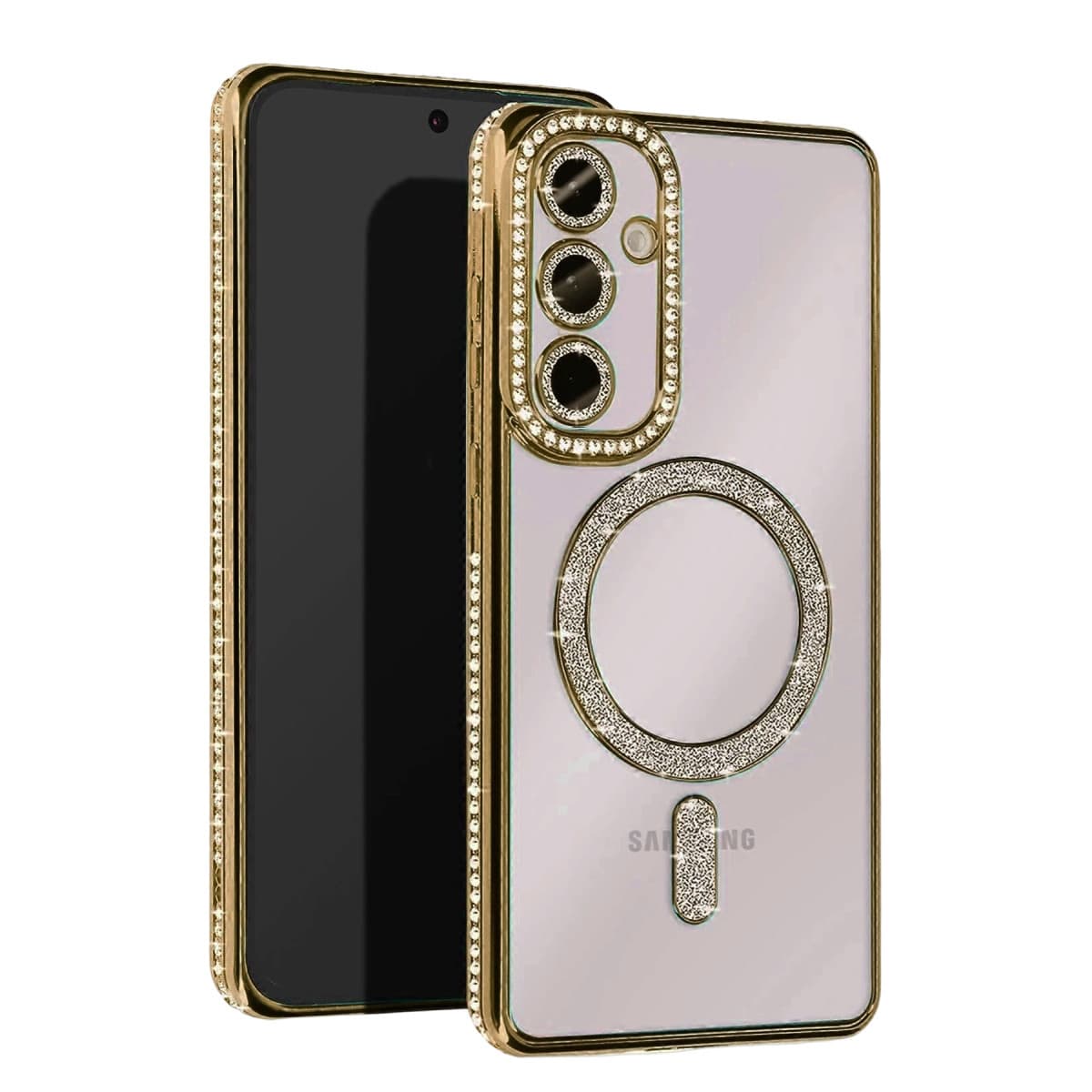 Galaxy A26 Joke Simli Magneticsafe Kılıf - Gold