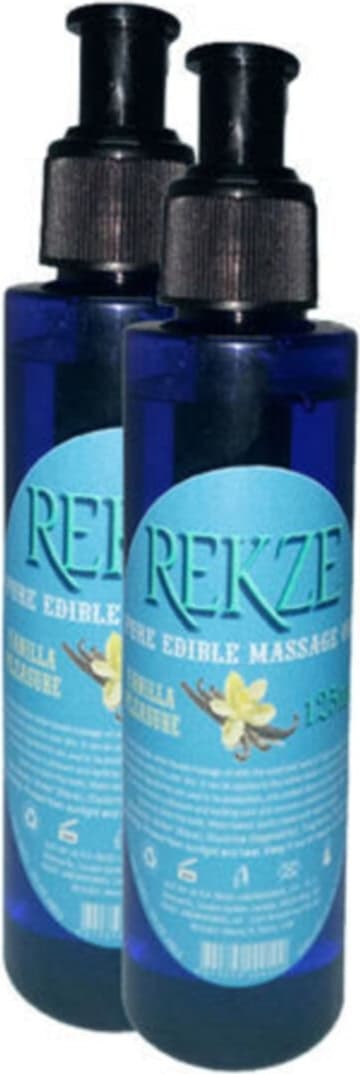 Rekze Vanilyalı Masaj Yağı Pure Edible Vanilla Flavor Massage Oil 125ML 2 Adet