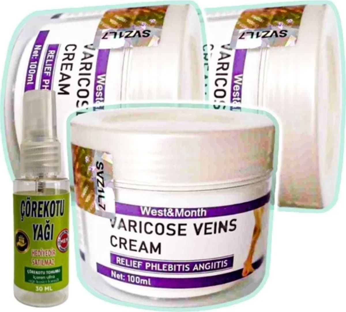 Süper West & Month Varcse Vnis Bakım Kremi 100 ml x 3 Adet + Çörek Otu Yağı 30 ml