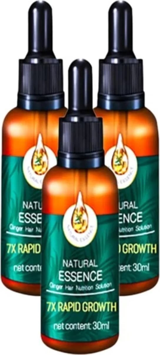 Süper Essence Parlak Uzun Sağlam Saçlar ve Sakallar Serumu 3ADETX30 ml Ölçeğinde Natural Essence