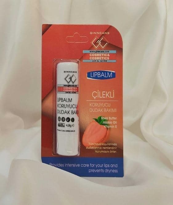 Beauty Lip Balm Ruj 4,8GR & Çilek Aromali Dudak Koruyucu