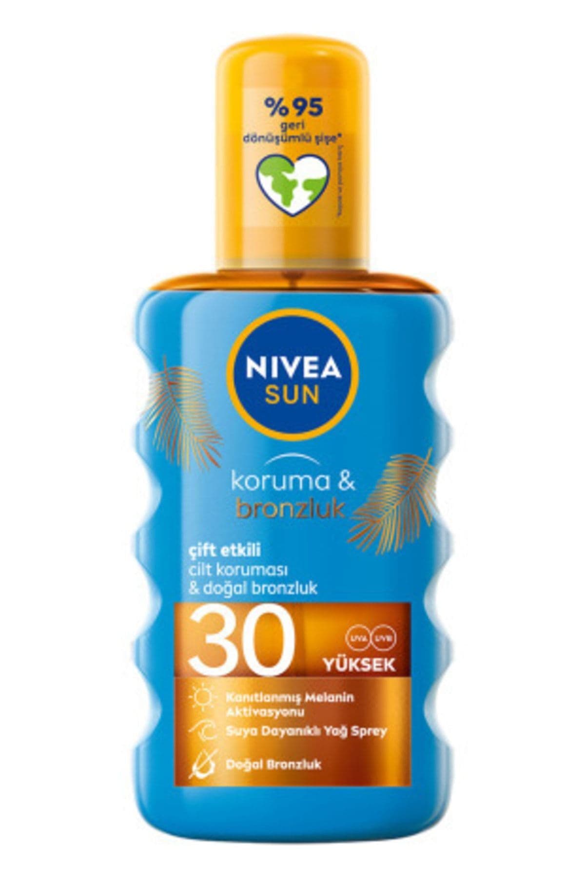Sun Güneş Koruyucu Krem & SPF+30 Uva+uvb Bronzluk Artirici Yağ Spreyi 200ML