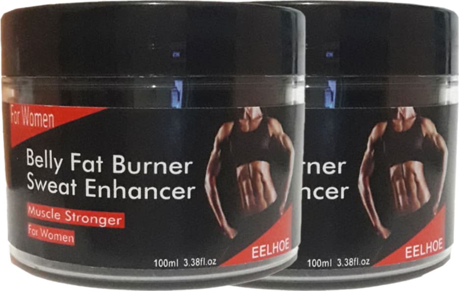 Eelhoe 2 Adet Belly Fatburner Sweat Enhancer Kadınlara Özel Yağlara Parçalayıcı Kas Şekillendirme Kremi GIZEY-92-2:0388 100 ml