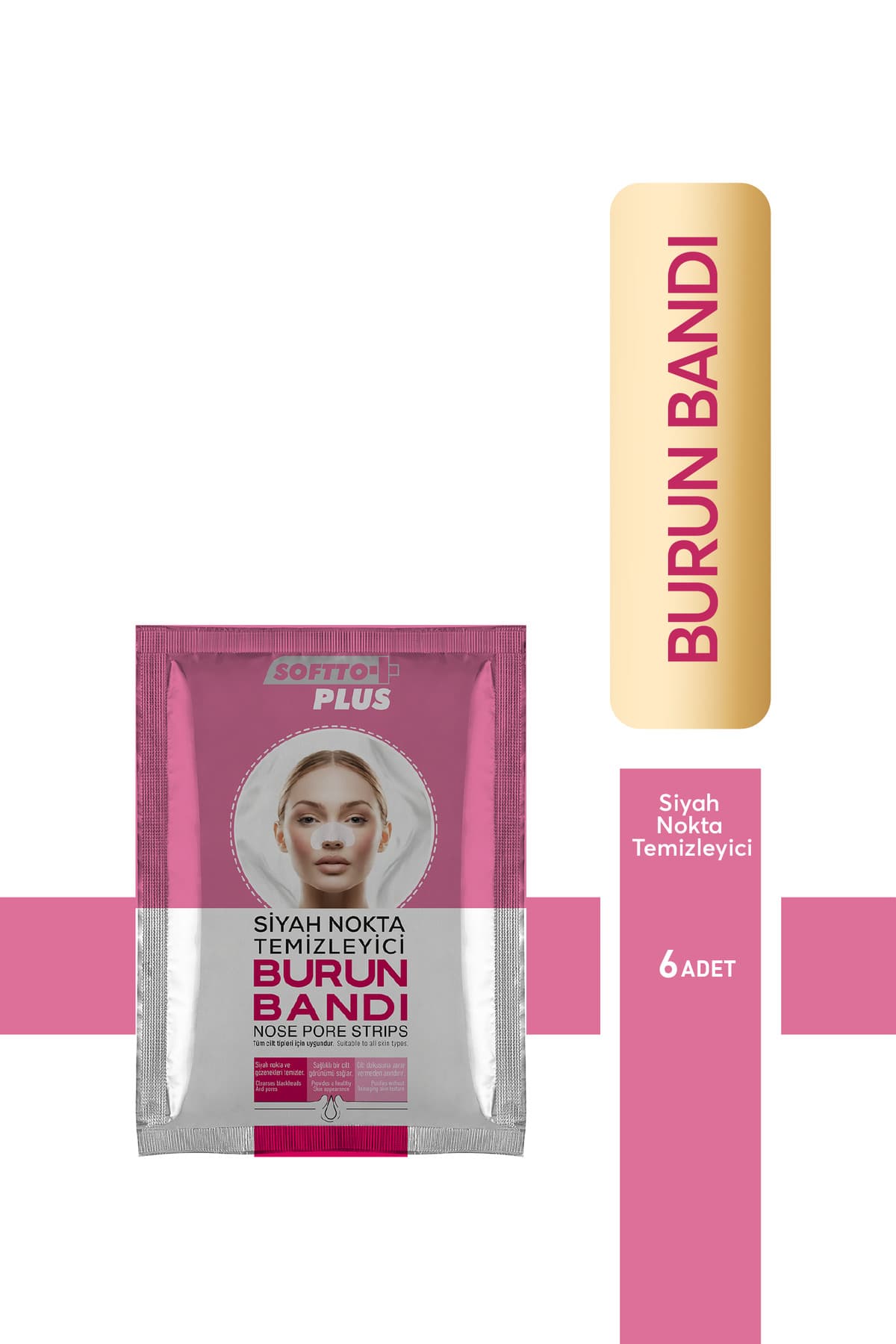 BURUN BANDI SİYAH NOKTA TEMİZLEME KADIN 6 LI