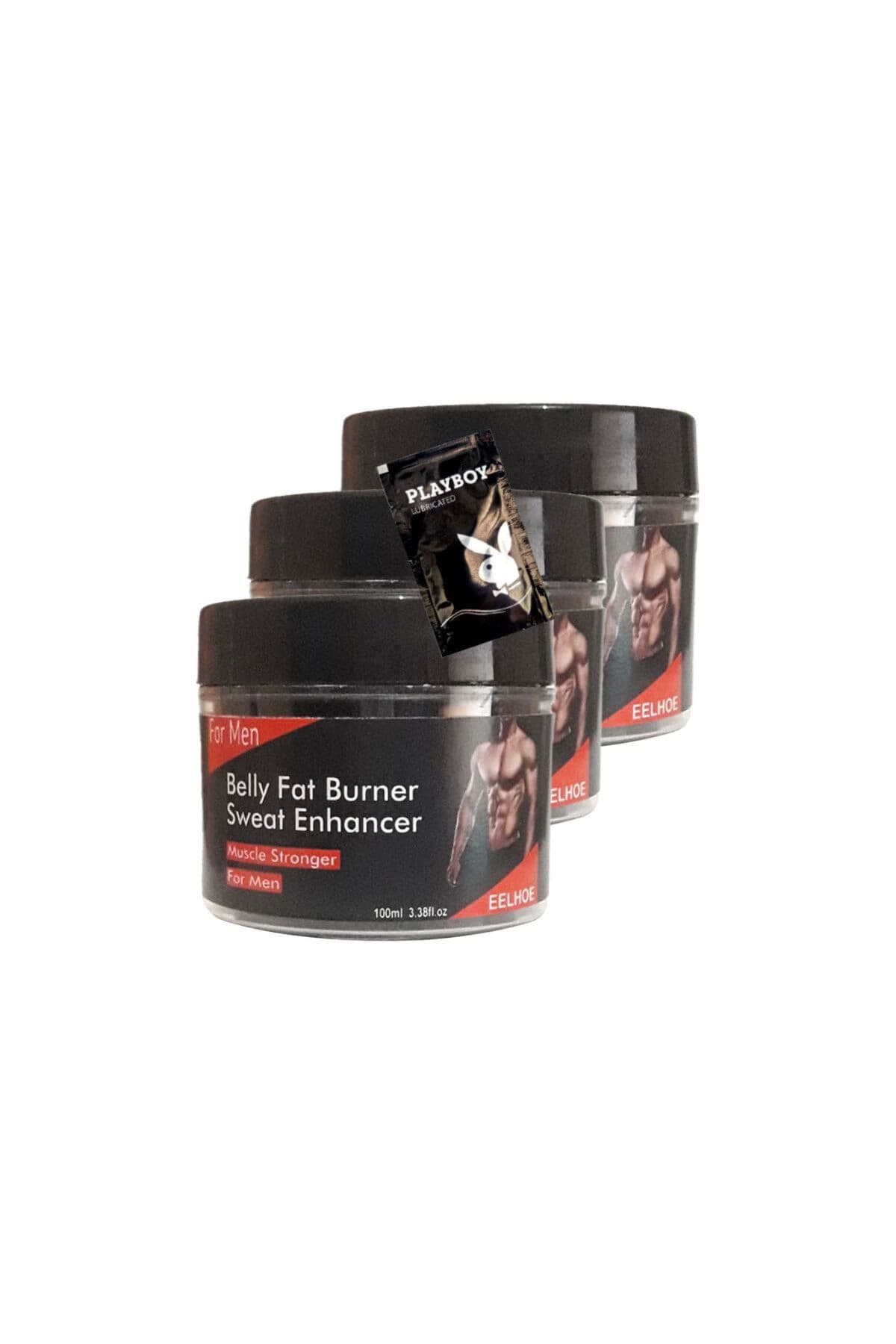 Belly fatBurner Yağları eritmek için masaj bakım kremi 3x100 ml+1 Adet Jel ile