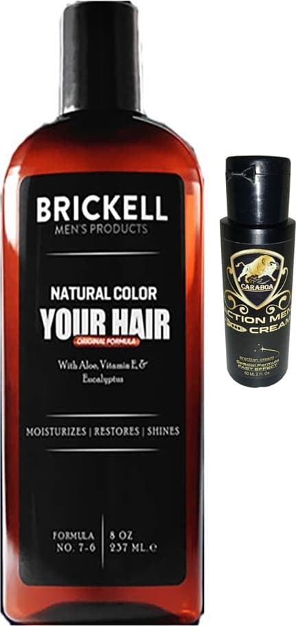 Brickell Erkeklere Saçsakal Beyazlıkgiderici 237 ml Şampuan + Caraboa Seksperformans Kremi 60 ml