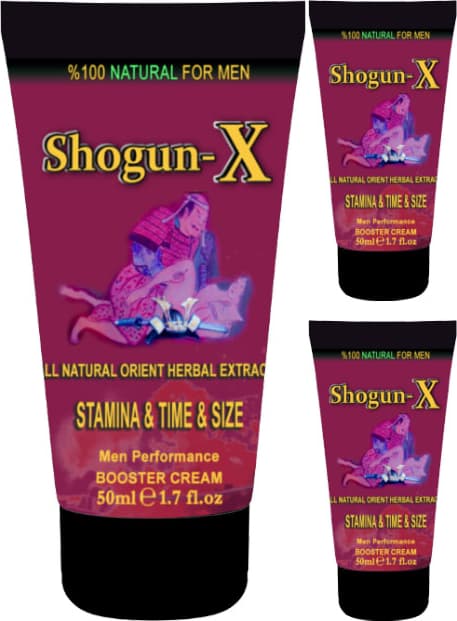 Shogunx Extra Size Cream 3 Adet 50ML Erkeklere Özel süre-Katılık-Hacim Pe.nisbakım Masaj Kremi