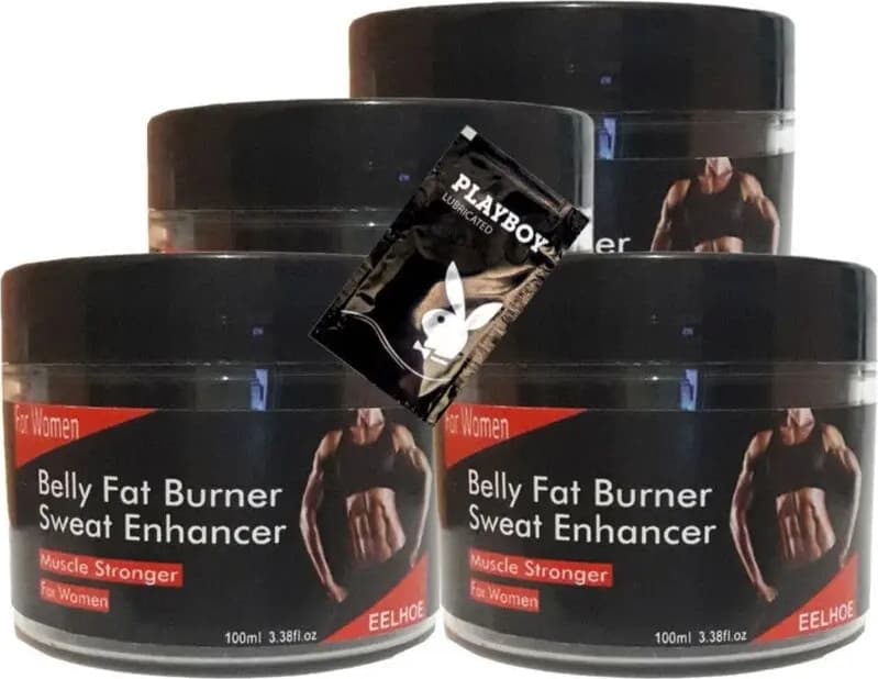Süper Belly Fatburner Sweat Enhancer Kadınlar Için Krem 4X100 ml + 1 Adet Jel ile