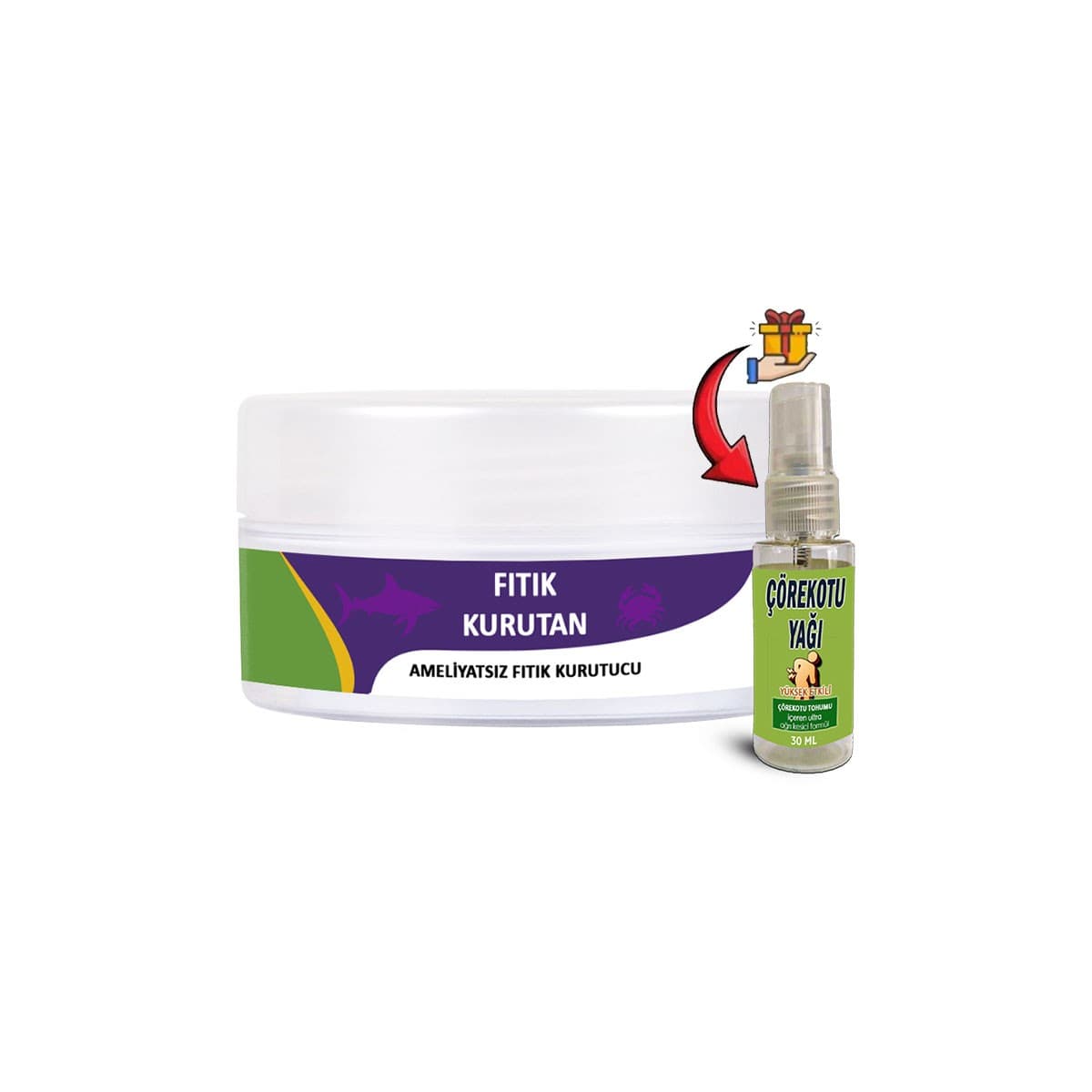 Fıtıkkurutan 1 Tane 50 ml Krem + Çörek Otu Yağı