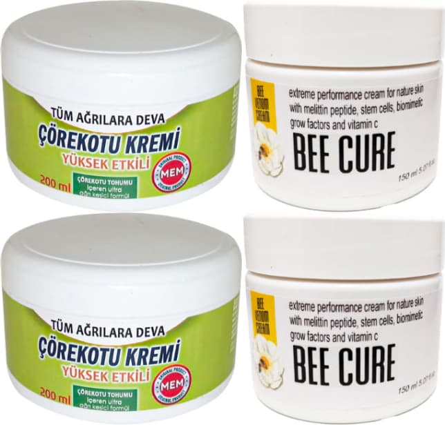 Çörekotu Çörek Otu Kremi Green Box 2 Adet 200 ml + 2 Adet Beecure 150 ml Krem / Krem Seti