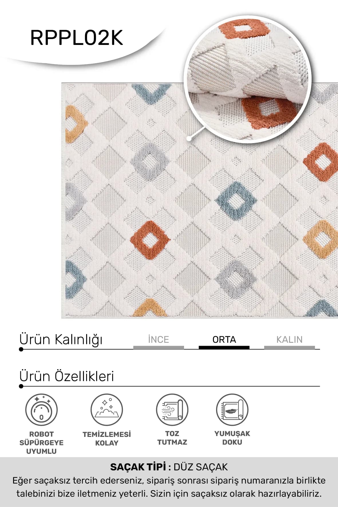 YoudayHomeCollection MASAL Model Oturma Odası Halısı