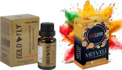 Caas Gold Fly Kadınlara Özel Damla + Prezervatif Meyve Aromalı Kondom 10 Adet
