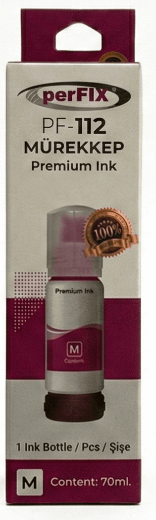 perFIX PF T112M Kırmızı Şişeli Mürekkep (70 ml )