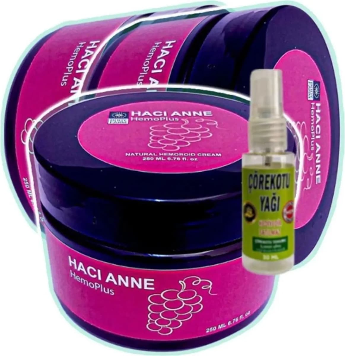 Süper Hemoplus Hacı Anne Bakım Kremi 200 ml x 3 Adet + Çörek Otu Yağı 30 ml