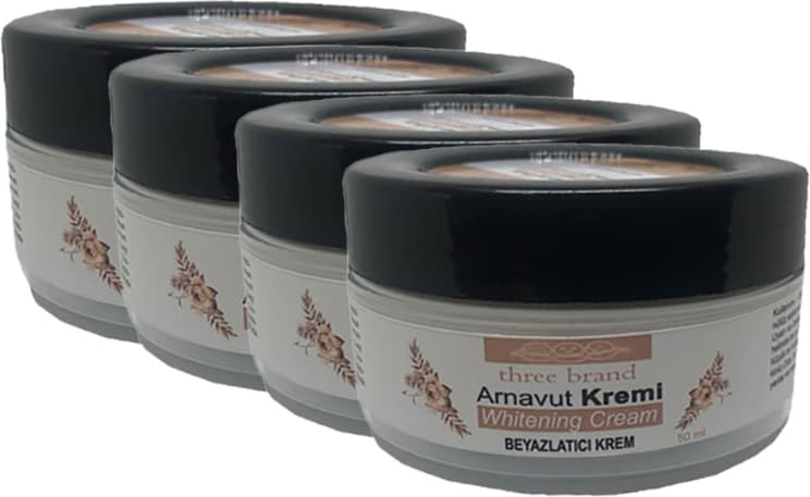 Three Brand 4lü Adet Arnavut Kremi Whitens Cream Tüm Bölge Aklık Kremi 50 ml
