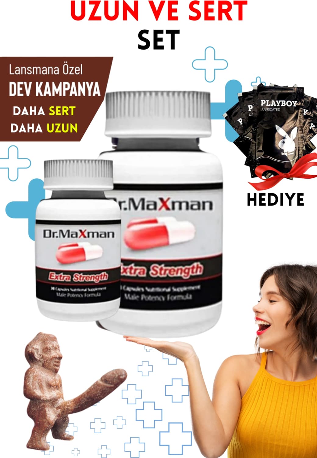 2 Adet Dr.maxman Sertleştiricili Geciktiricili Büyütücülü Etkili Erkek Performans Arttırıcılı Set