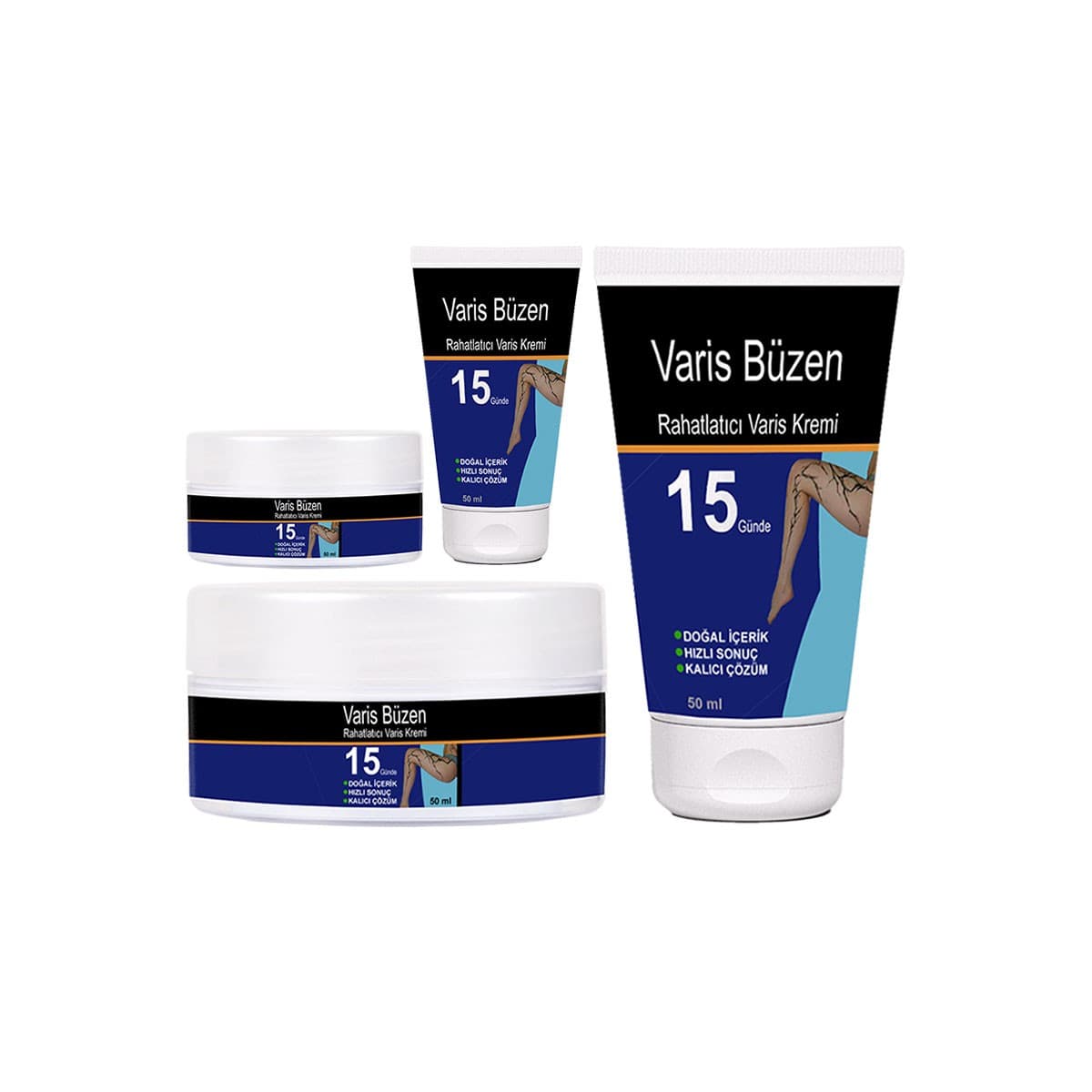 VarisBüzen Krem Seti 2li Set 50 şer ml Kavanoz Cream + Tüp Krem