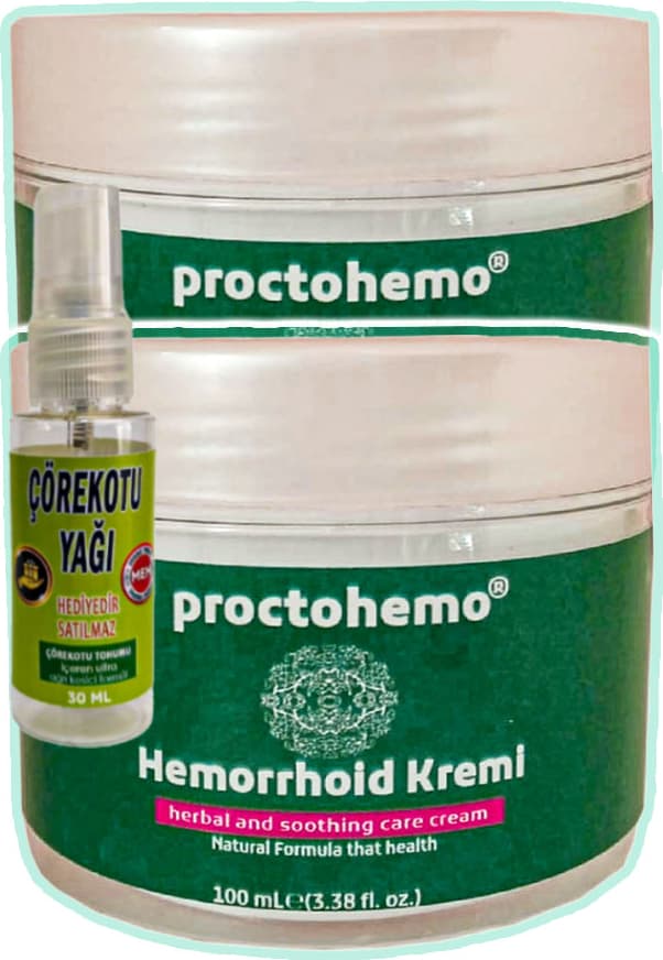 Proctohemo Krem 100 ml x 2 adet + Çörek Otu Yağı 30 ml