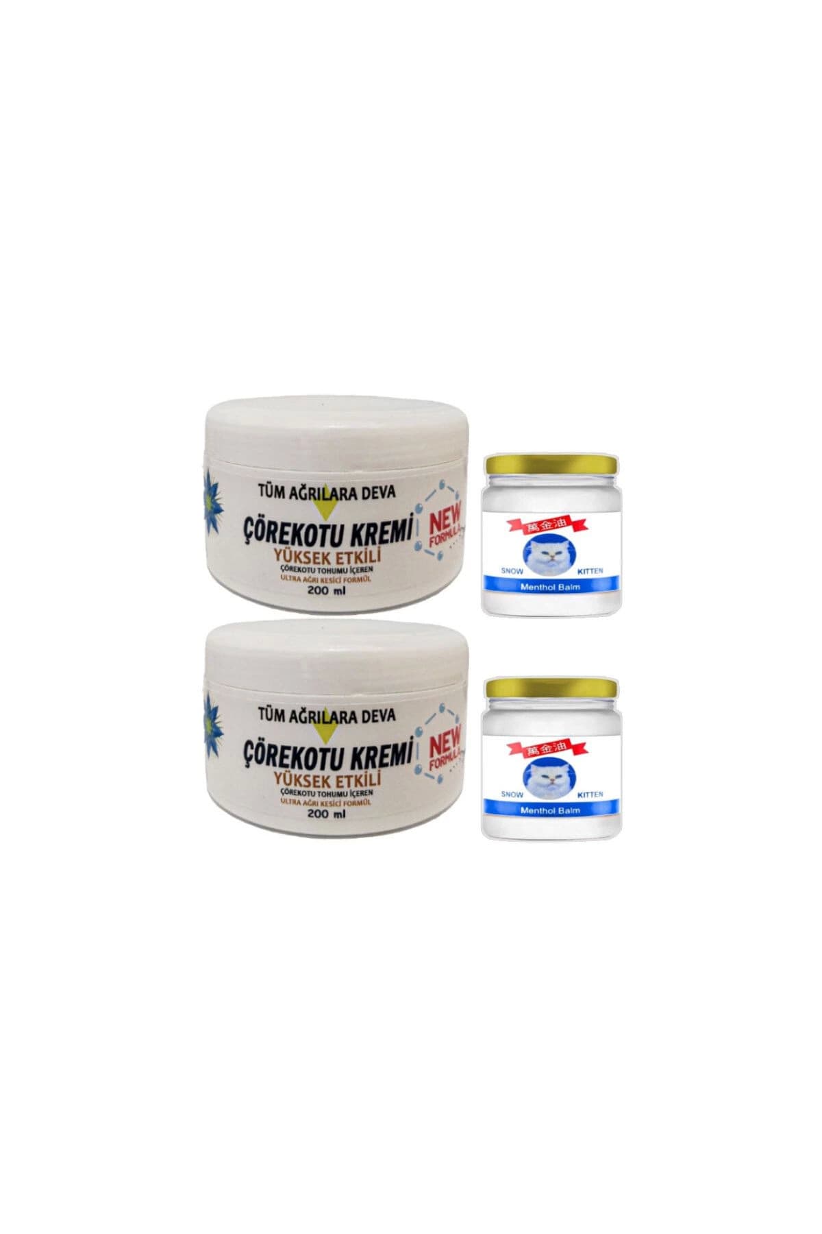 Çörek Otu Kremi XL Boy 2x200 ml+Snow Kitten 2x50 ml Menthol Balm
