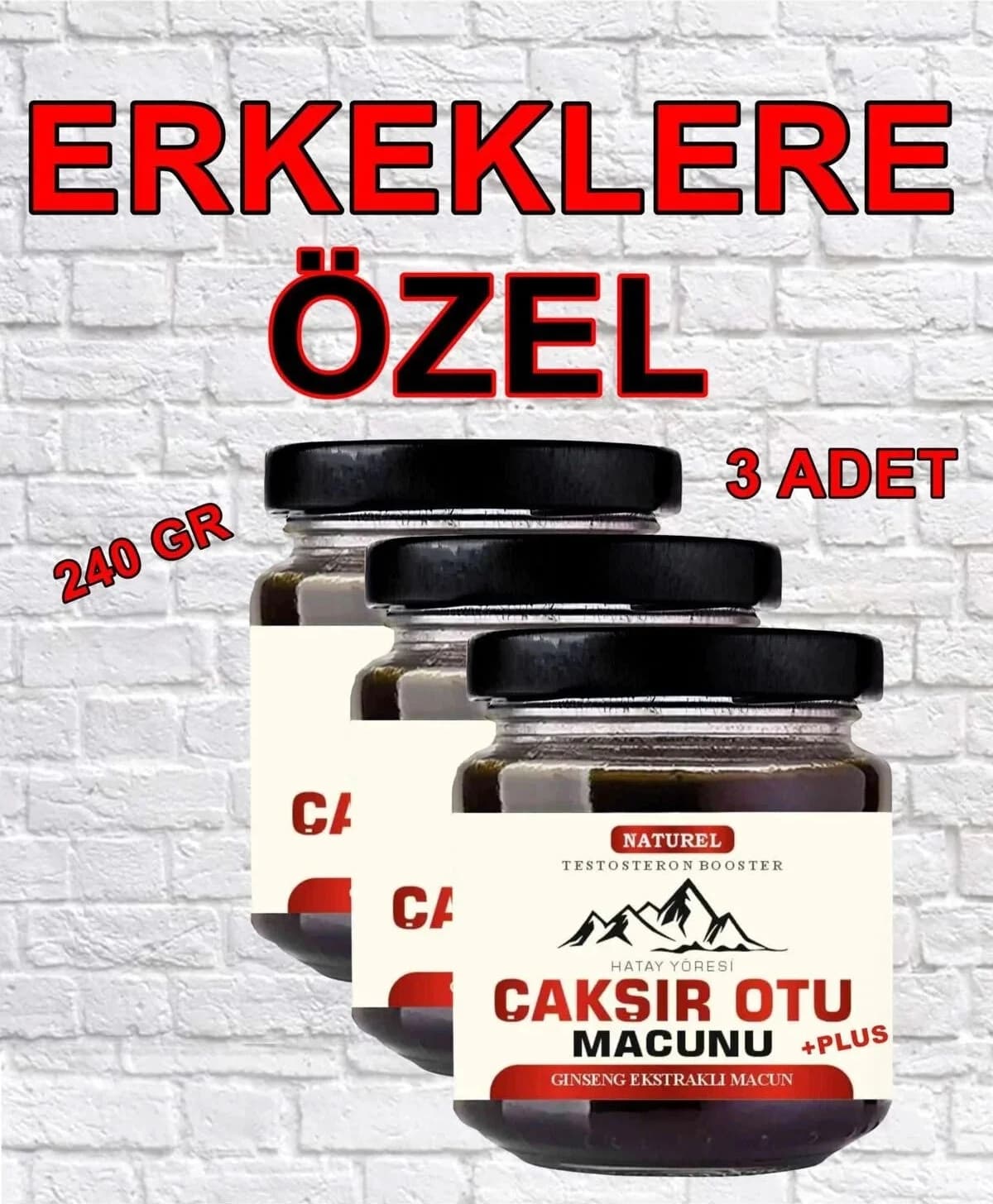 Hatay Yöresi Çakşır Otu Erkeklere Çok Özel Macun 240 gr x 3 Adet