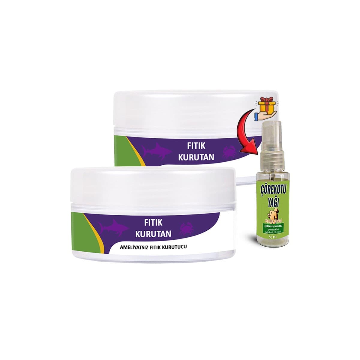 Fıtıkkurutan 2 Tane 50 ml Krem + Çörek Otu Yağı