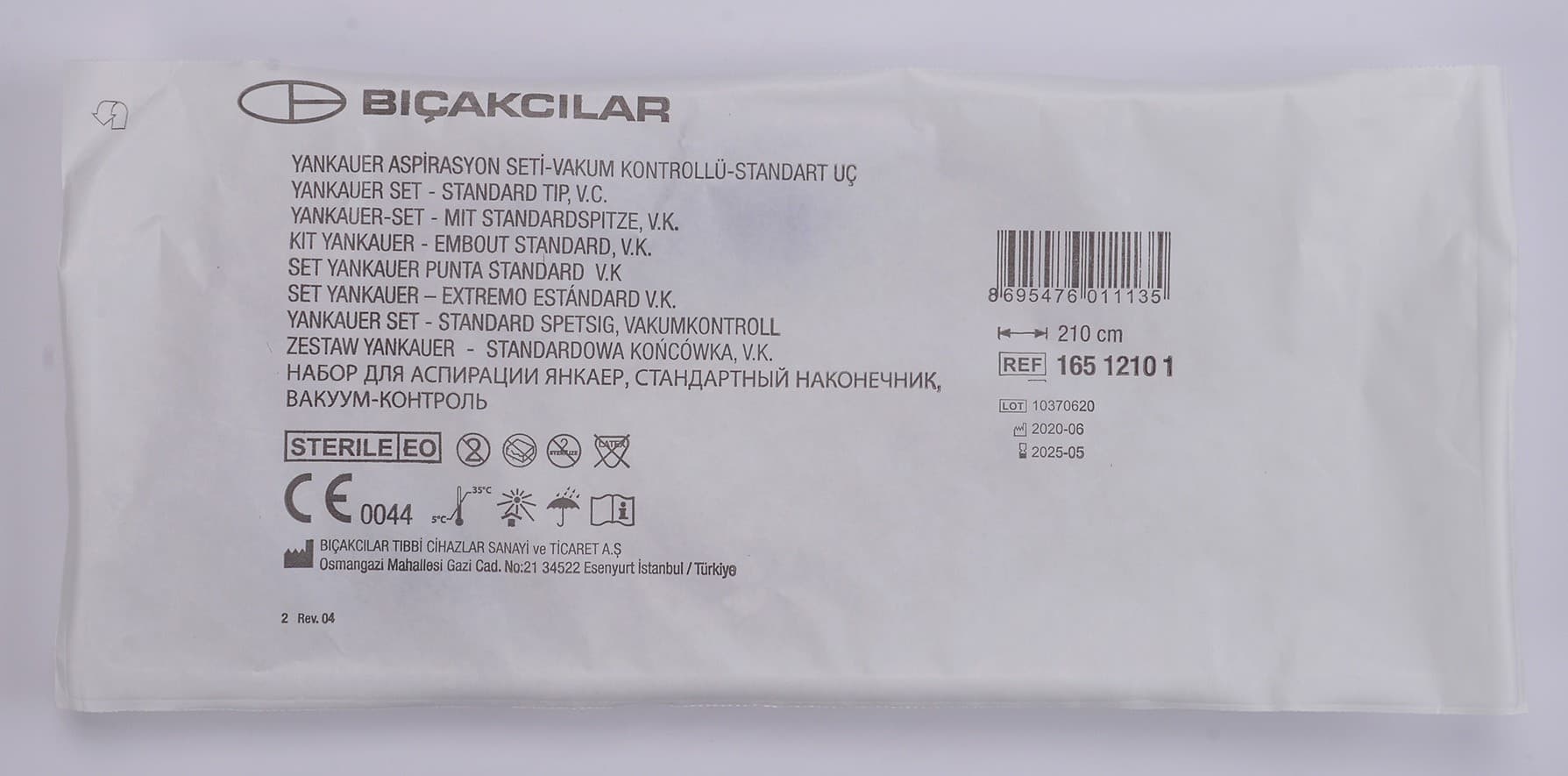 Aspirasyon Yankuer Set Vakum Kontrollü -210CM