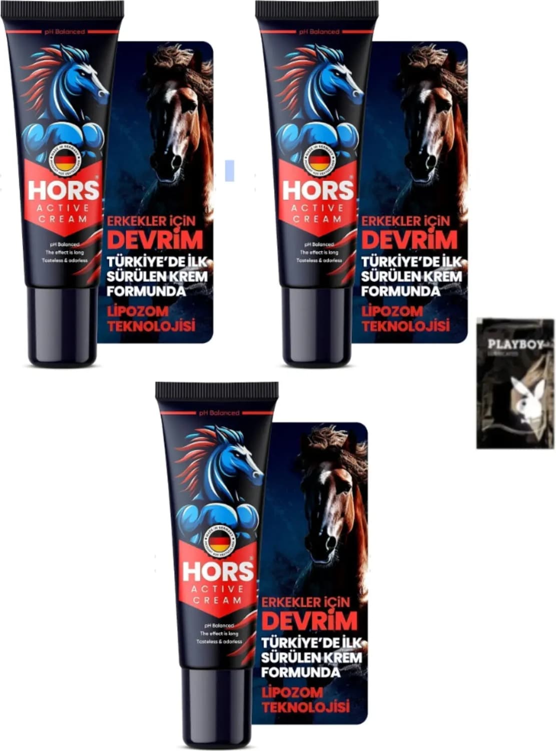 Hors Active Cream P.enis Kremi 50ML 3 Adet + 1 Adet Jel