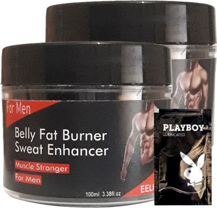 Eelhoe HAZINE2-2:0387 2 Adet Birden Belly Fat Burner Sweat Enhancer Erkeklere Özel Yağlara Parçalayıcı Kas Şekillendirme Kremi + 1 Hediy.e Jel