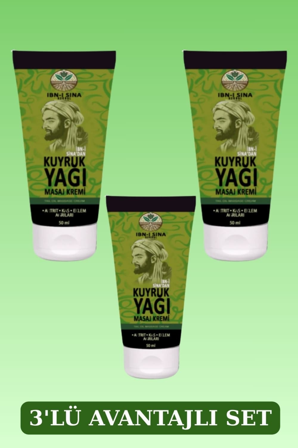 Ibn-I Sina Kuyruk Yağı Masaj Kremi 50ML x 3 Adet