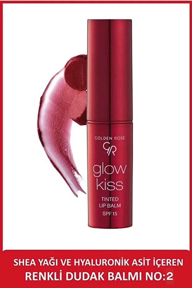 Glow Kiss Tinted Lip Balm No: 02 Strawberry - Renkli Dudak Nemlendiricisi SPF15