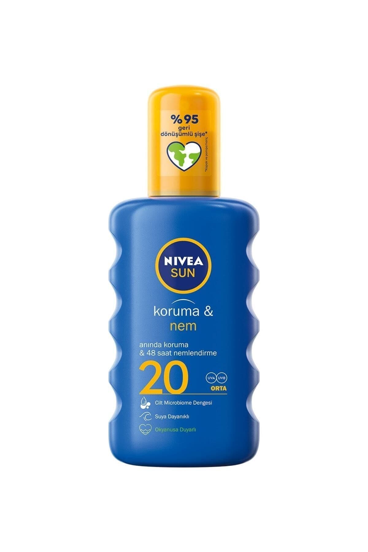 Sun Güneş Koruyucu Krem & SPF+20 Uva+uvb Suya Dayanikli Ve Nemlendirici 200ML