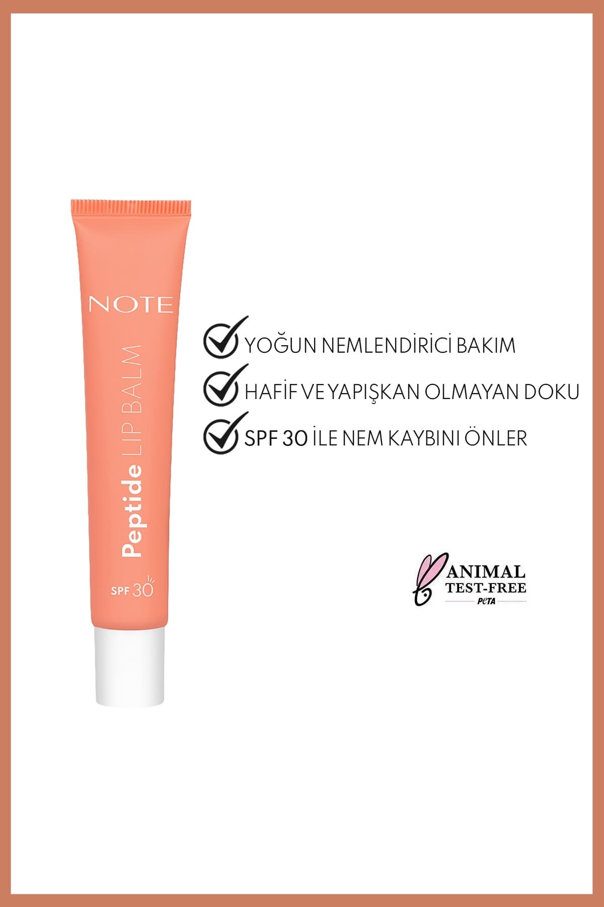 Cosmetics Peptide Lip Balm SPF 30 Nemlendirici Ve Parlatıcı Renkli Dudak Balmı - 02 Fun Day - Turuncu