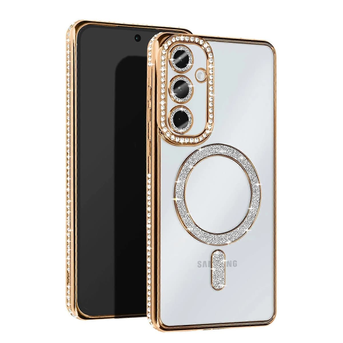 Galaxy S25 Edge Joke Simli Magneticsafe Kılıf - Gold