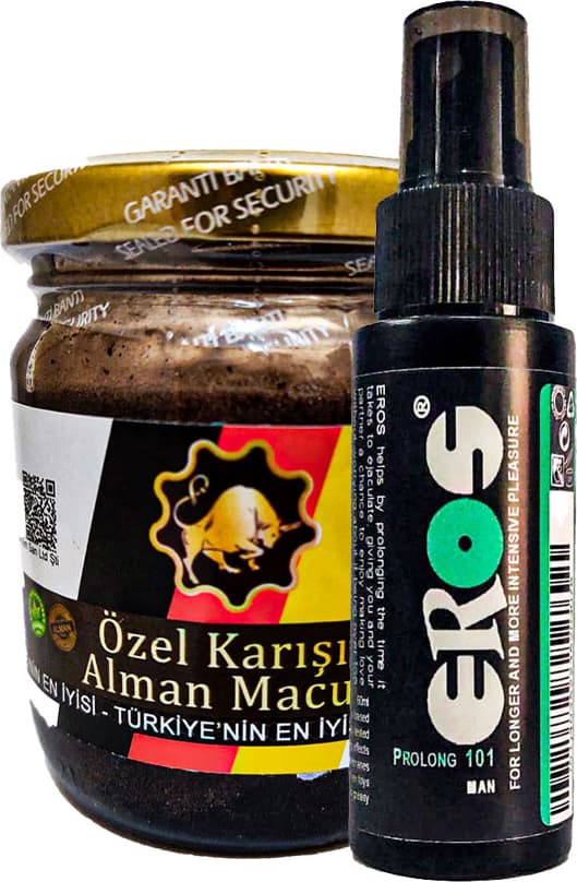 EROSPROF101 Time Stop Sprey 60ML Büyük Boy + Erkekler Için Özel Karışım Alaman Macuınu 240GR