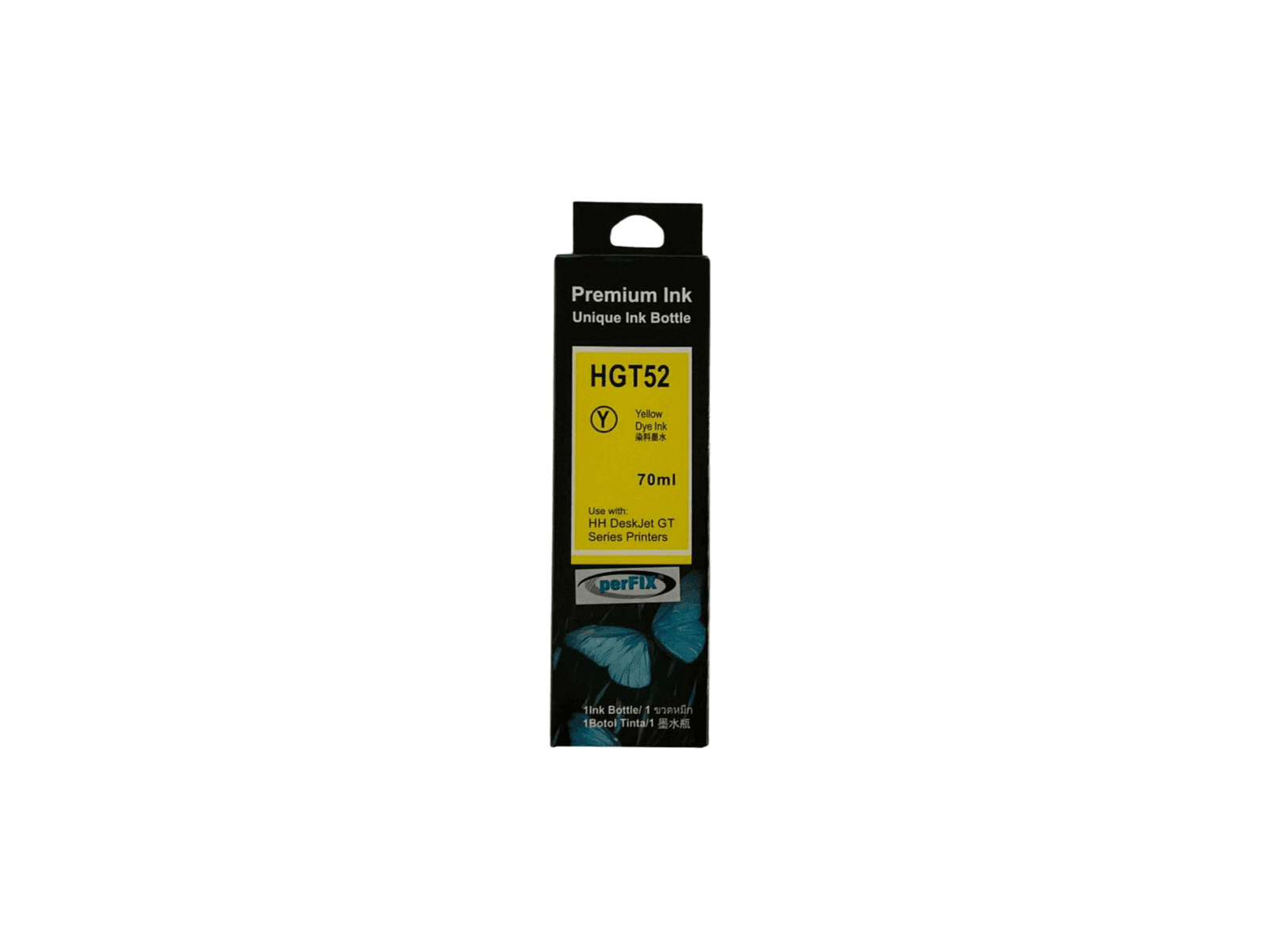 perFIX Hp GT52Y Sarı Moh56A Şişeli Mürekkep 70ml