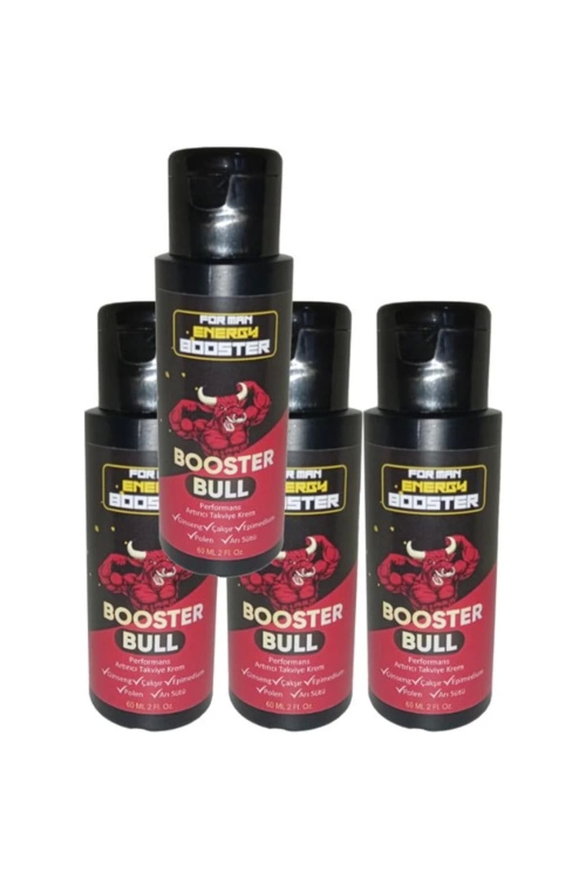 Booster Bull 4 Tane Erkeklere Özel Krem 60 ml / 4 Adet 60 ml
