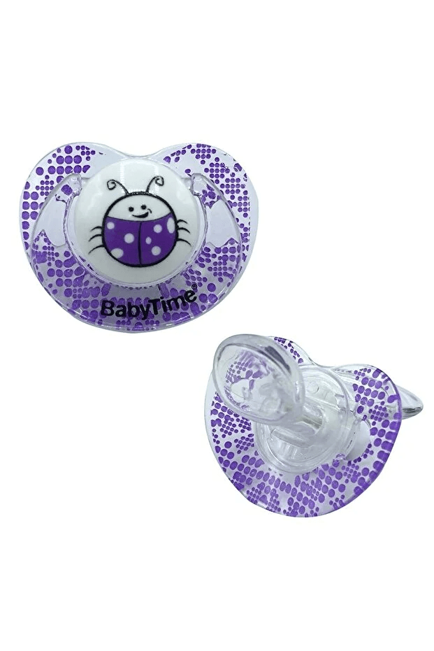 BabyTime Silikon Damaklı Koruyucu Kapaklı Desenli Emzik N.1 BT143-1