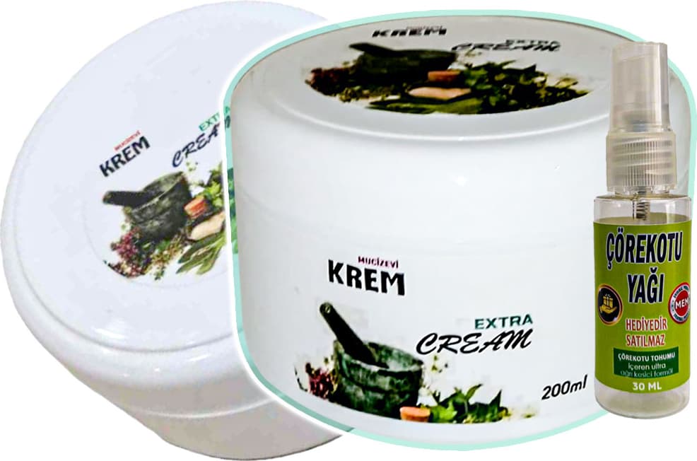 Mucizevi Krem 2 Adet 125 ml + Çörek Otu Yağı Teskin Yağı 30 ml