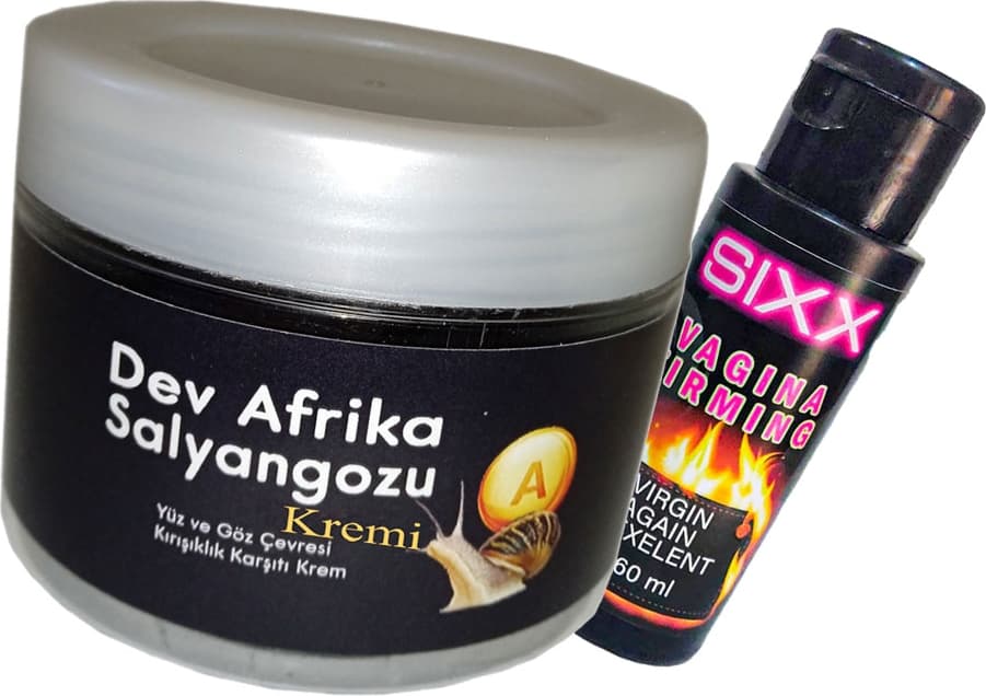 Giant Cilt Kremi Anti-Yaşlanma 100ML Dev Afrikasalyangozu + Sıxx Vajinaşekillendirici Krem 60 ml
