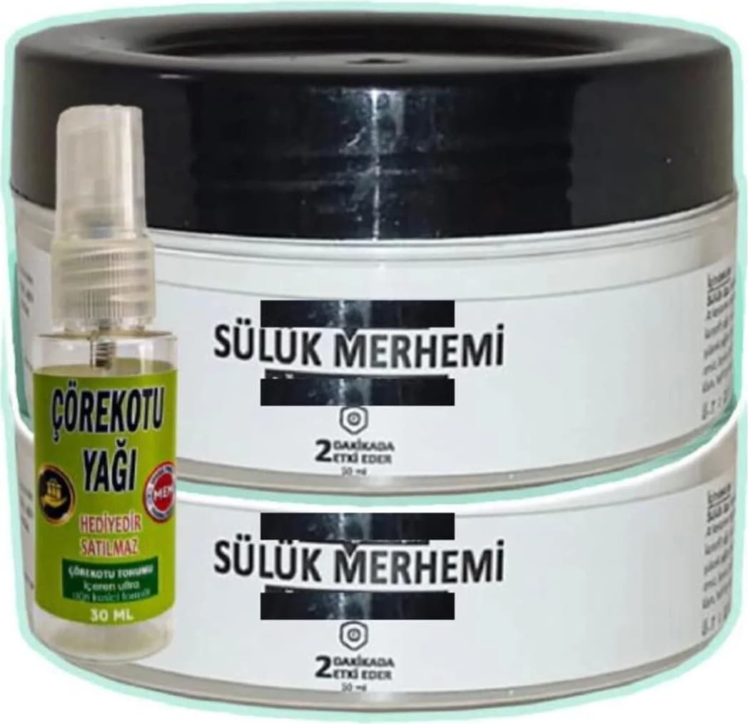Süper Sülük Merhemi Bakım Kremi 2X50 Ml+30 ml Çörek Otu Yağ ile