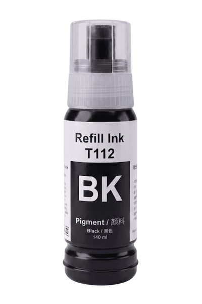 T112BK **Kutusuz** Siyah Şişeli Mürekkep (140 ml )