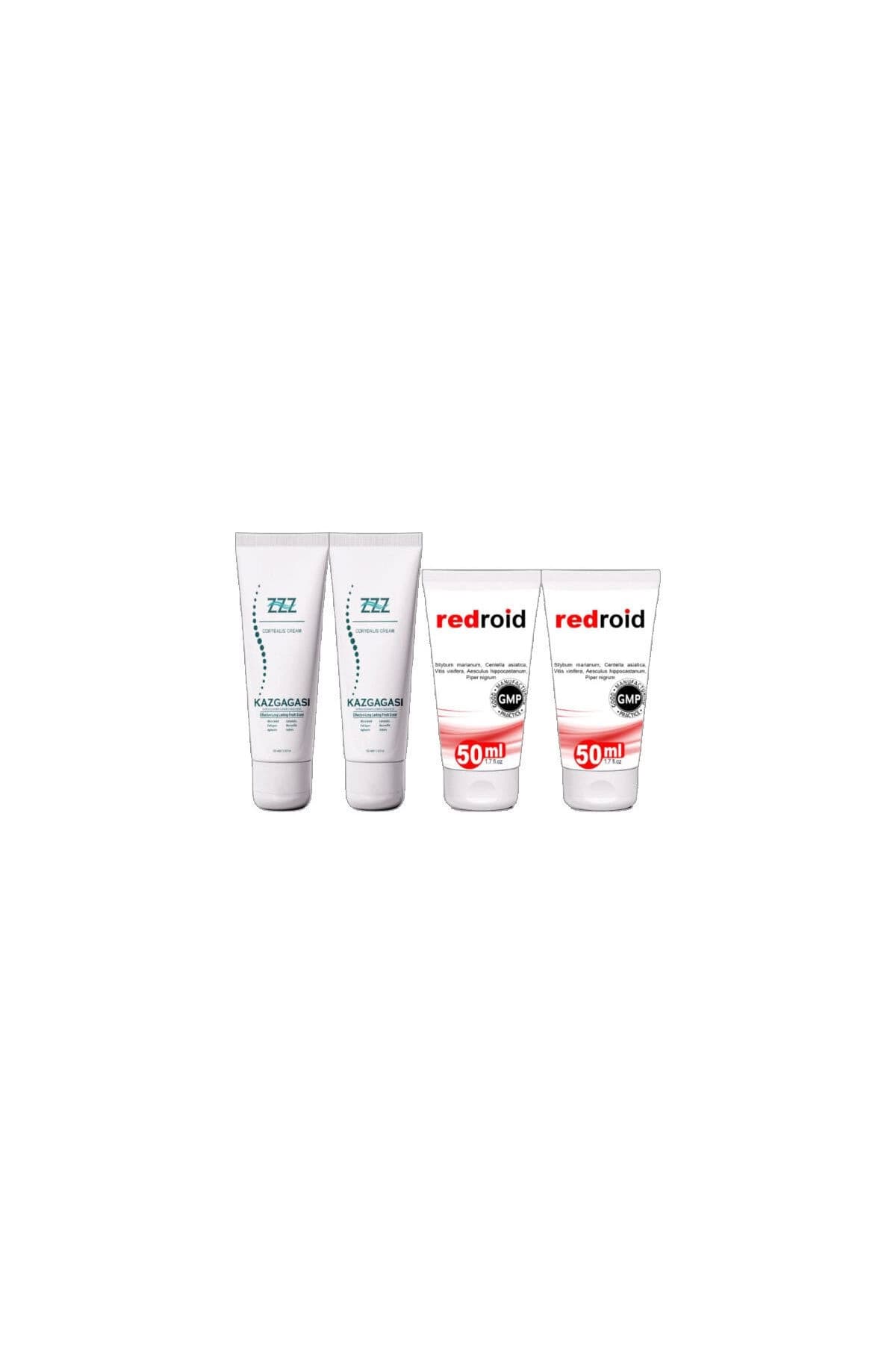 Kaz Gagası Kremi 2x100 ml Rahatlatıcı+Redroid Rahatlatıcı Bakım Krem 2x50 ml