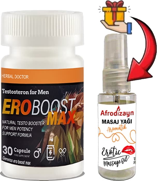 Ero Boost Max:1 Adet Erkeklere Özel 30LU Destekleme + Afrodizayn Masaj Yağı 30 ml