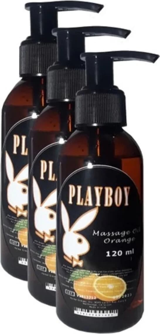 Süper Playboy Orange Flavored Massage Oil Portakal Aromalı Vücut Masaj Yağı 120 ml 3 Adet