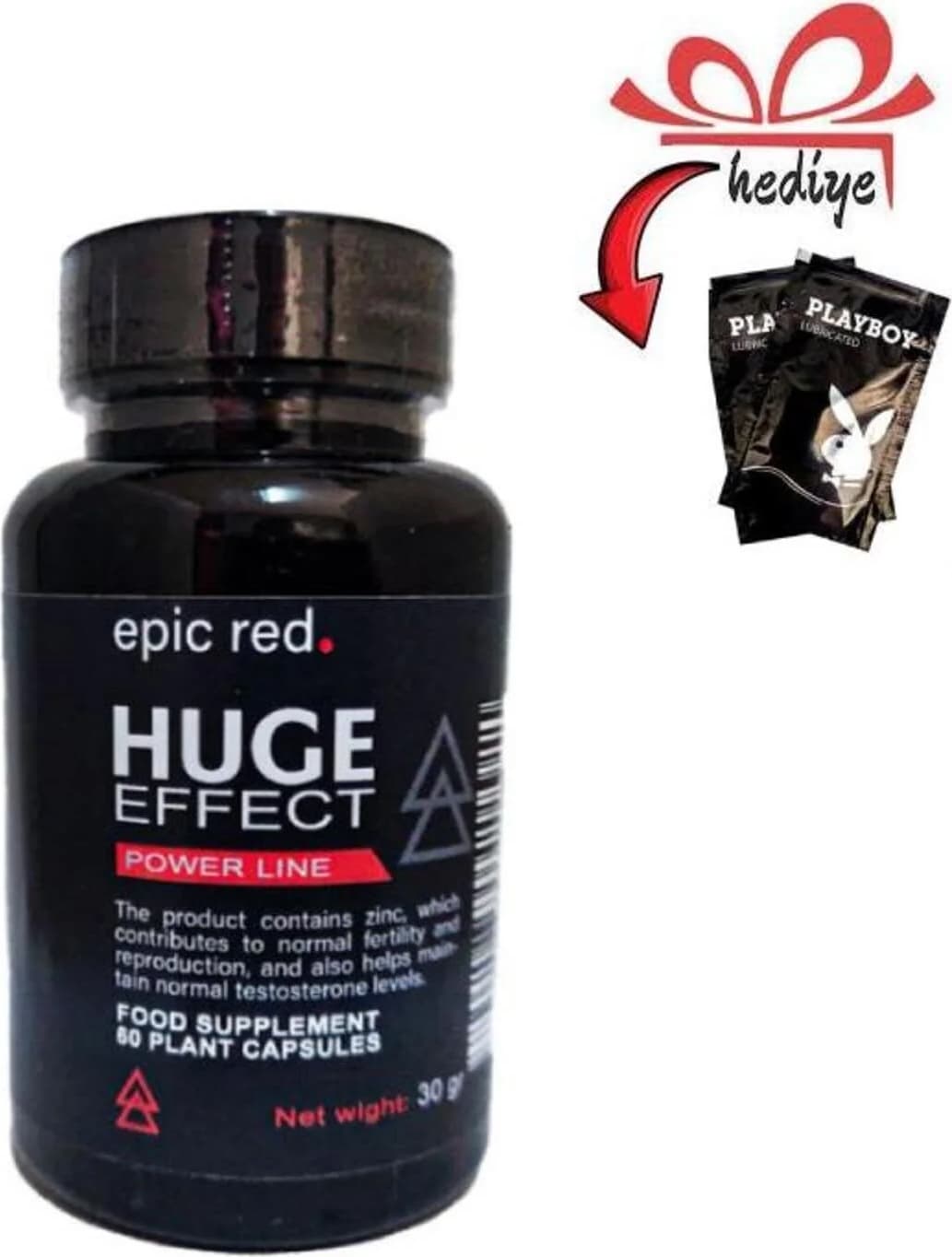 Huge Effect Erkeklere Çok Özel 60lı x 1 Ad + Özel Kayganlaştırıcı Jel