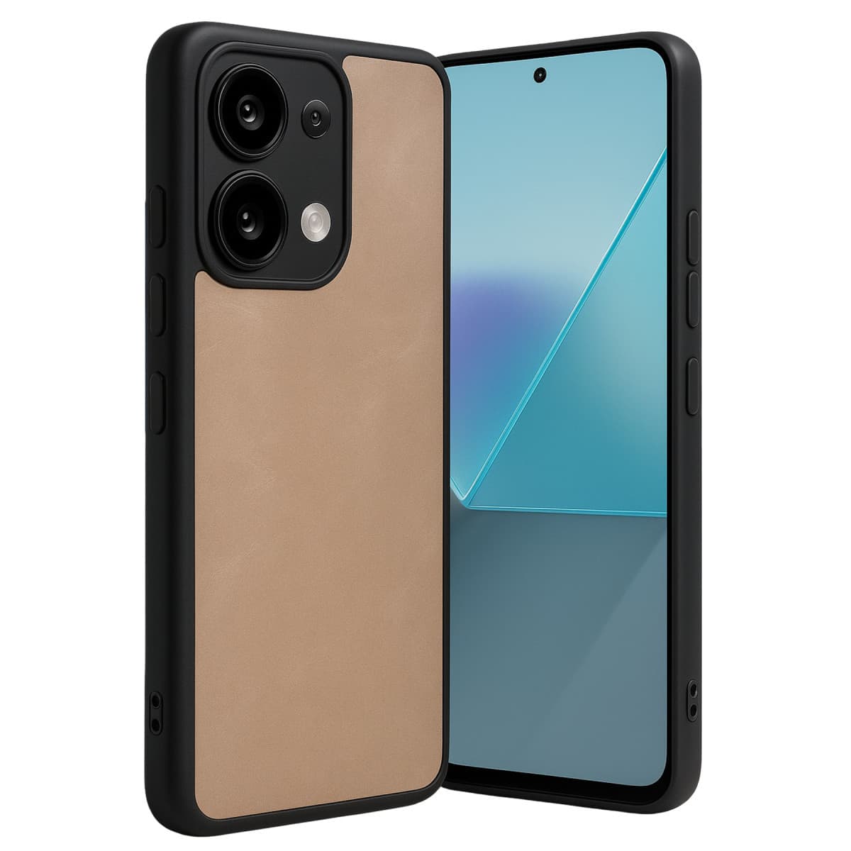 Note 13 Pro 4G Kılıf Aras Deri Kapak - Pudra